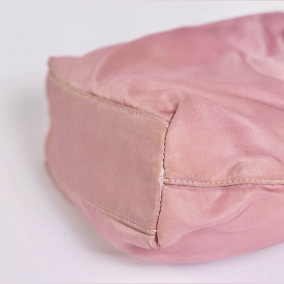 CHRISTIAN DIOR Maris Pearl Hand Bag Nylon Pink preloved - Picture 9 of 10